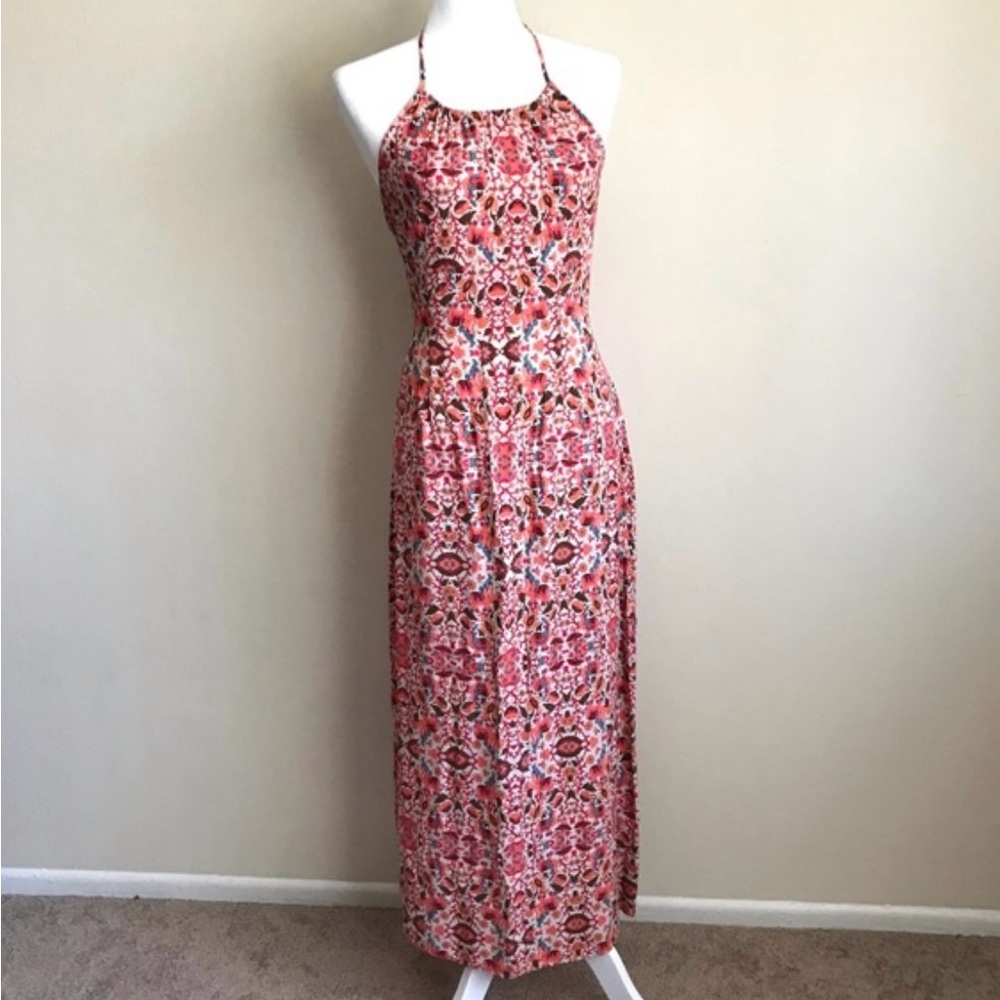 Forever 21 Floral Halter Maxi Dress